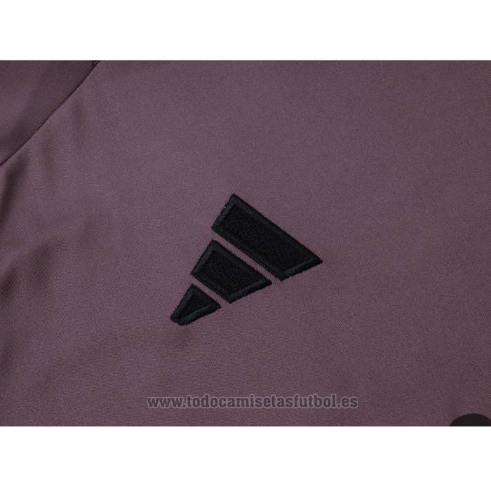 Chandal del Arsenal Manga Corta 2024-2025 Gris Purpura - Pantalon Corto